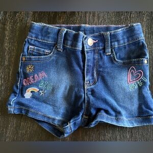 Kids Denim Shorts with Colorful Embroidery